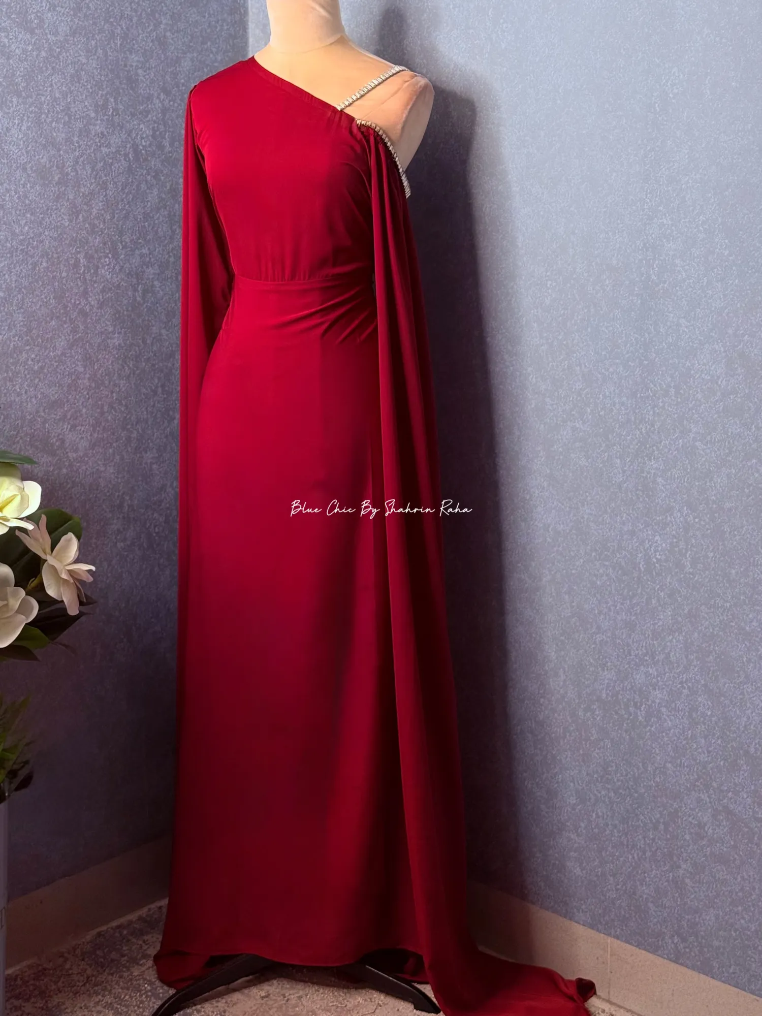 Ruby Drape Gown
