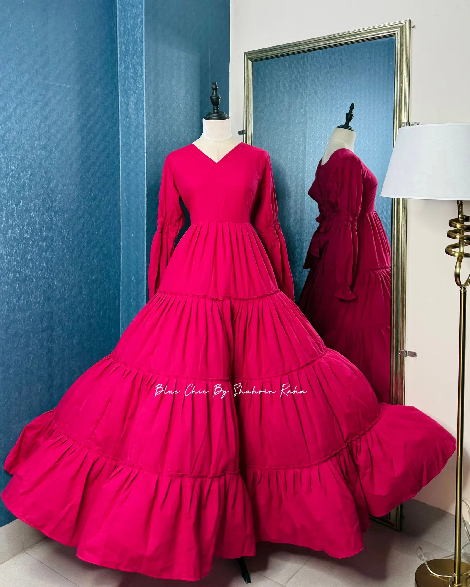 The Fuchsia Tiered Gown